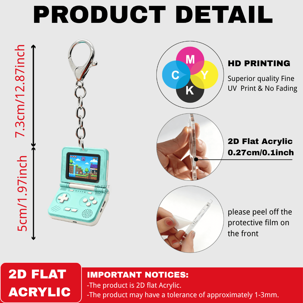 2D Flip Retro Handheld Game Co - Gaming Console Keychain 评论和价格